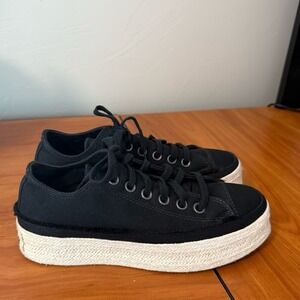Converse Chuck Taylor All Star Espadrille Low 'Trail to Cove‎ Black 567685C Sz 7